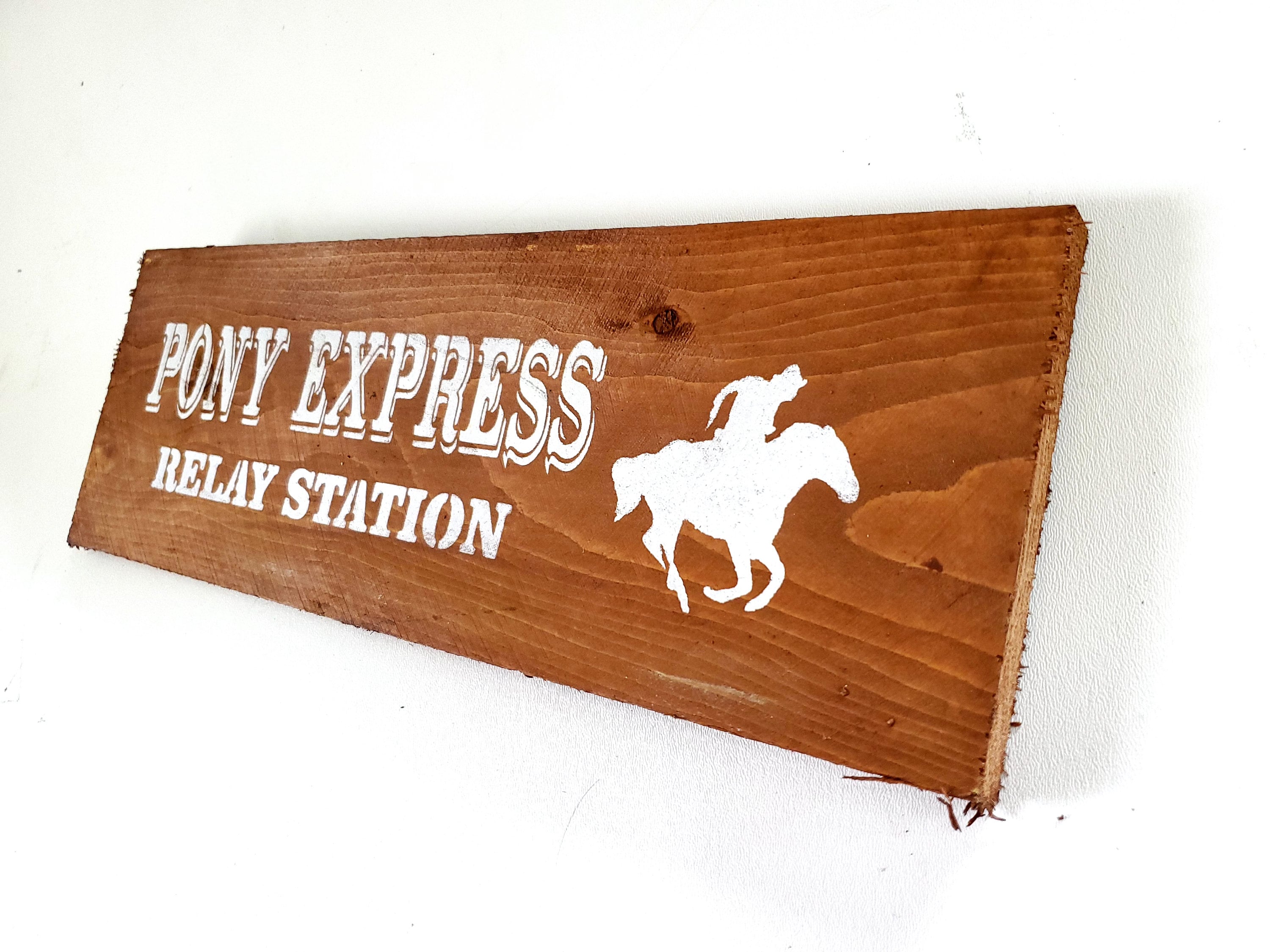 アンティーク　wooden sign ポニーエクスプレス　木製看板 アンティークwooden sign ポニーエクスプレス木製看板