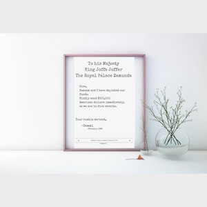 Coming to America | Letter to Zamunda | Letter Size | Printable | Funny | Gag Gift | Wall Decor | African American Art | Urban Art | Digital