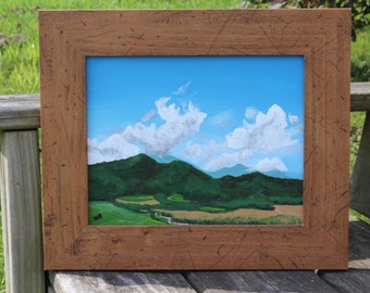 Harvest-Framed Original Acrylic on Gessobord