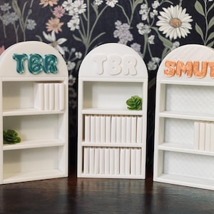 Custom Mini Bookshelf bundle, 3D Printed Bookcase for Mini Books & TBR or Read Display, 3 Tier Bookcase, Bookish, Booktok, Mini books, Blank