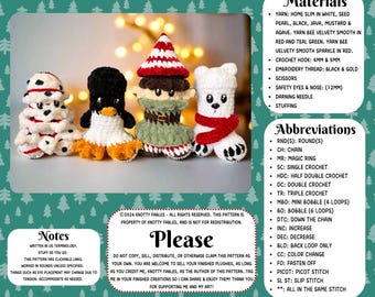 Willy Wonderland Crochet Amigurumi Patterns - Christmas Peens (Digital PDF)