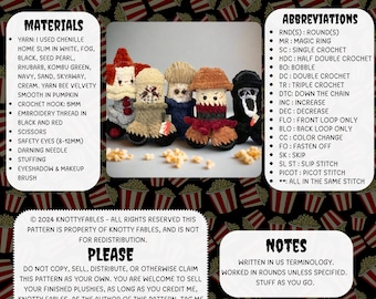 Modèles au crochet Scream Peens : Horror Amigurumi (PDF numérique)