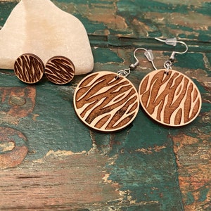 SVG file/tiger stripe earrings/tiger stripe stud earrings/SVG earring file