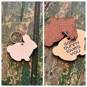 SVG bunny keychain, digital bunny keychain, some bunny loves you file, bunny file, laser file, laser keychain file, bunny keychain