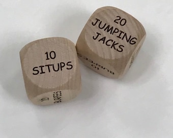 Dados de ejercicios/juego de 2/rutina de ejercicios/tirar los dados/ejercicios rápidos/ejercicio del día