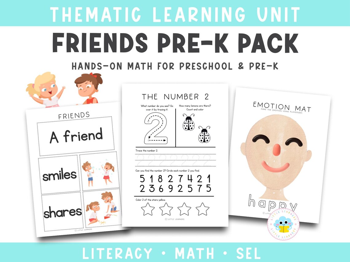 Friendship Preschool Learning Activities | Math, Literacy & SEL ...