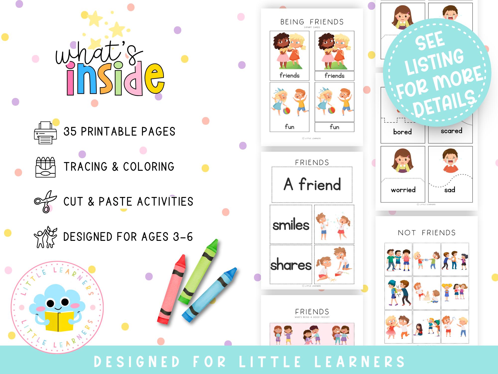 Friendship Preschool Learning Activities | Math, Literacy & SEL ...