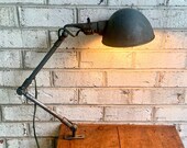 Rustic Industrial Machinist lamp Articulating Task Lamp Workstation Lamp Drafting Lamp Factory Lamp Wall Mounted Lamp