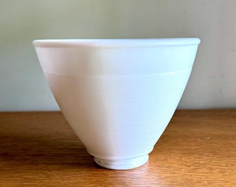 Vintage Milk Glass Lamp Shade | Corning Torchiere Diffuser | Stiffel Rembrandt Glass Shade | Small Waffle Pattern | 6"x 4 3/4"