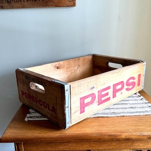 Vintage Pepsi Holzkiste | Rustikale Original Pepsi Holzkiste | Pepsi Cola Werbekiste | Pepsi Washington D.C. Holzkiste