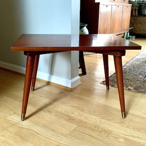 Vintage MCM Swivel Table | McM End Table | Small MCM Coffee Table | Lazy Susan MCM Table | Mid Century Modern Furniture