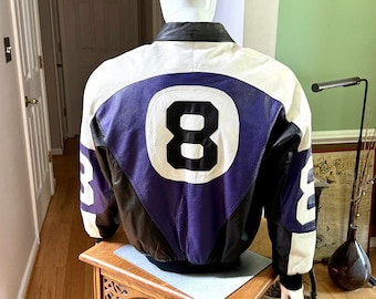 【米国製】MICHAEL HOBAN レザージャケット 40 マルチカラー 本革 米国製】MICHAEL HOBAN レザージャケット 40 マルチカラー 本革