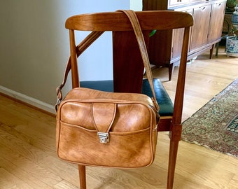 Vintage Brown Marbled Vinyl Shoulder Bag | Scovill Vinyl Shoulder Bag | Vintage Faux Leather Shoulder Bag | Brown Weekender | Crossbody Bag