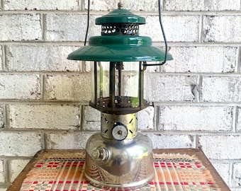 Vintage Coleman Model 228 Lantern| Coleman Nickel Plated Big Hat Lantern| Model 228B Coleman Lantern| Coleman Pressure Lantern | Duel Mantel