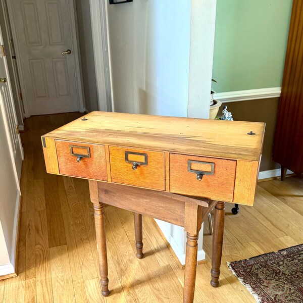Card Catalog Table Etsy