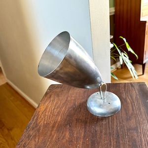 Vintage Modern Wall Lamp | Mid Century Modern Raw Metal Wall Lamp |  Raw Metal Modernist Wall Light | Atomic Wall Sconce | Space Age Lamp