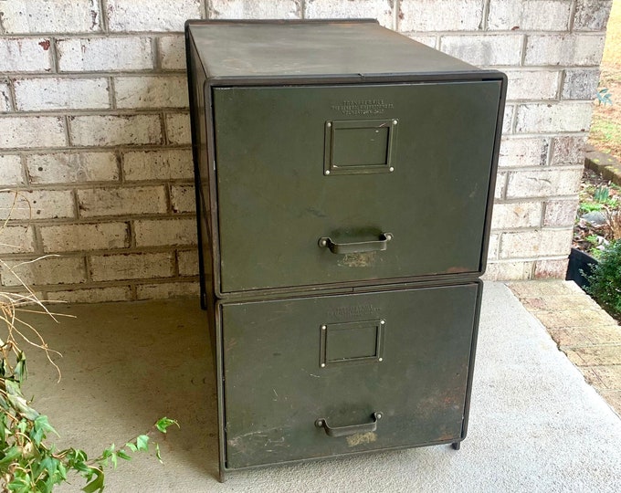 Vintage Metal Filing Stacking Filing Transfer Filing