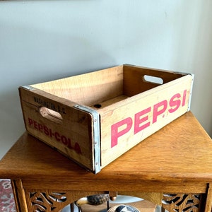 Vintage Pepsi Holzkiste | Rustikale Original Pepsi Holzkiste | Pepsi Cola Werbekiste | Pepsi Washington D.C. Holzkiste