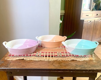 Vintage Royal Doulton 1815 Bowls | Pastel Porcelain Pasta Bowls | Stacking Porcelain Bowls | MCM Bowls | 1815 English Bowls