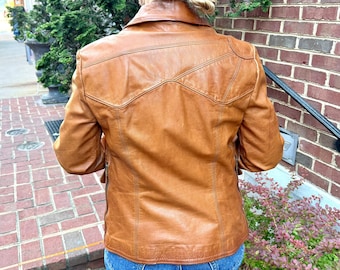 Vintage East West Musical Instruments Leather Jacket | 1960's East West Musical Instruments "Smoke" Leather Jacket | 60's Leather Jacket