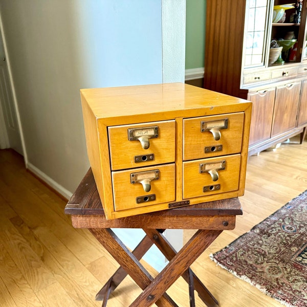 Library Card Catalog Etsy