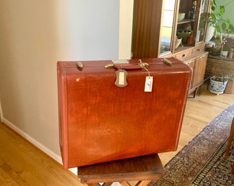 Samsonite Streamlite Hardshell Suitcase with Key | 50's Retro Luggage | Mid Century Luggage | Weekender | Stackable Suitcases |