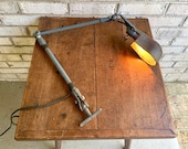 Rustic Industrial Machinist lamp Industrial Articulating Task Lamp Workstation Lamp Drafting Lamp Factory Lamp Wall Mounted Lamp