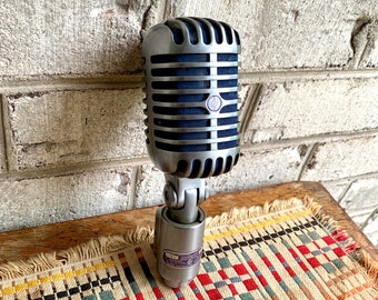 Vintage Shure Brothers Unidyne 556s Microphone | Vintage Unidyne 556s Microphone | Chrome Microphone | Elvis Microphone