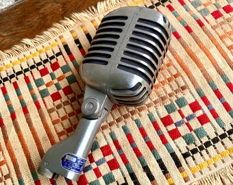 Vintage Shure Brothers Unidyne 55s Microphone | Vintage Unidyne 55s Microphone | Chrome Microphone | Elvis Microphone