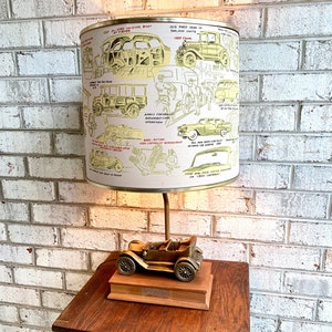 Vintage Chevrolet Dealer Lamp | Cast Metal Chevrolet Car Dealer Lamp | Corvette, Corvair, Chevy Lamp Shade | Automobile Dealership Lamp
