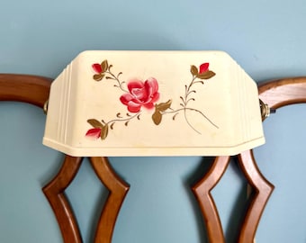 Vintage Mid Century Headboard Lamp | Floral Print Clip On Lamp | Bed Reading Lamp | Reading Lamp | Floral Headboard Reading Lamp