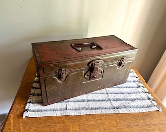 Vintage Rustic Union Utility Box | Distressed Small Utility Box | Small Tackle Box | Rustic Tool Box | Rustic Stash Box | Rustic Tool Box