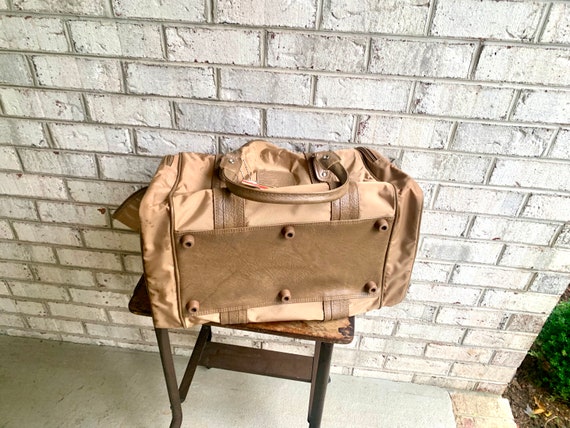 Vintage American Tourister Brown Marbled Duffle B… - image 6