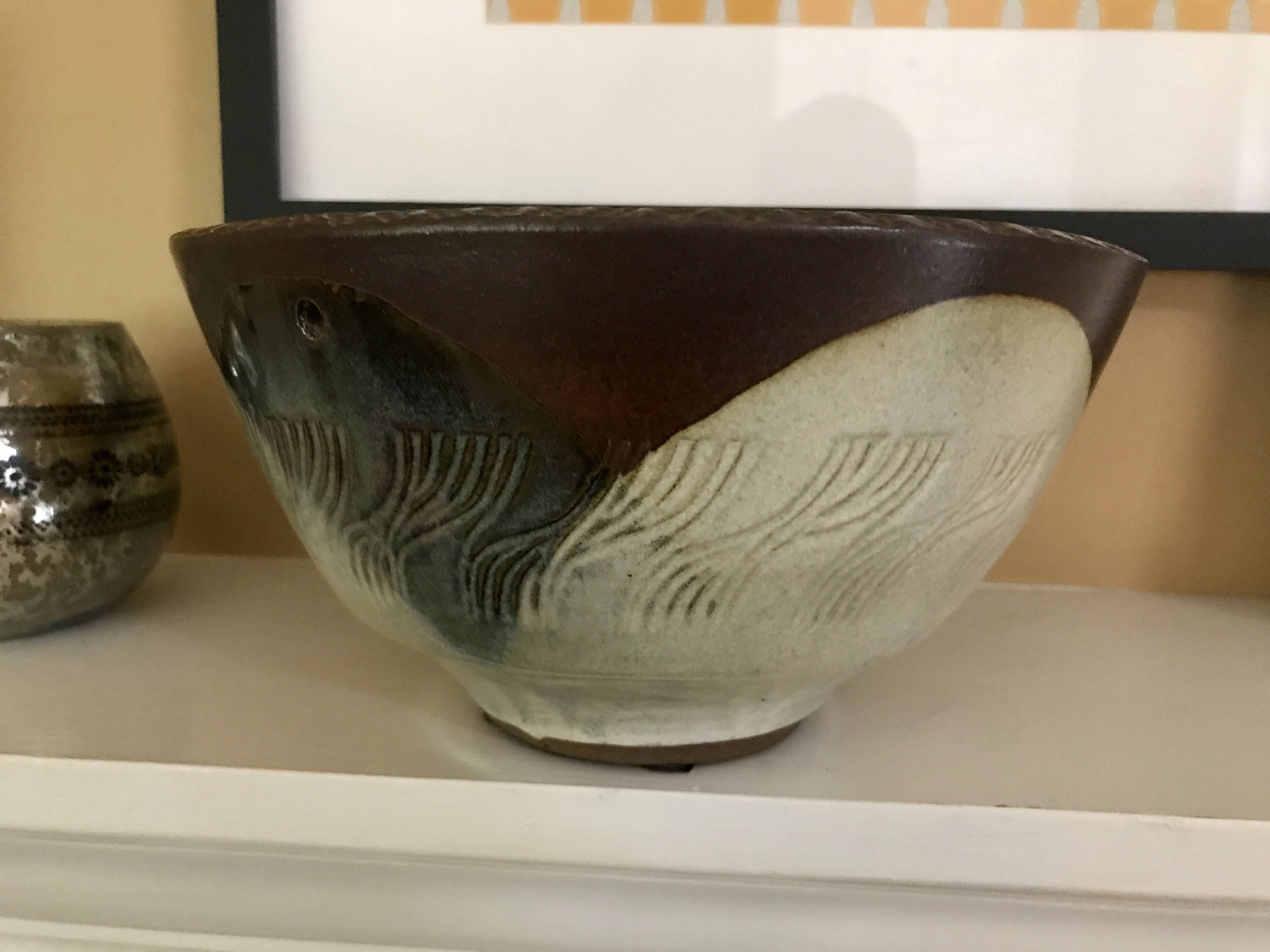 Mid Century Pottery Craft Abstract Bowl Hanging Pottery - Etsy