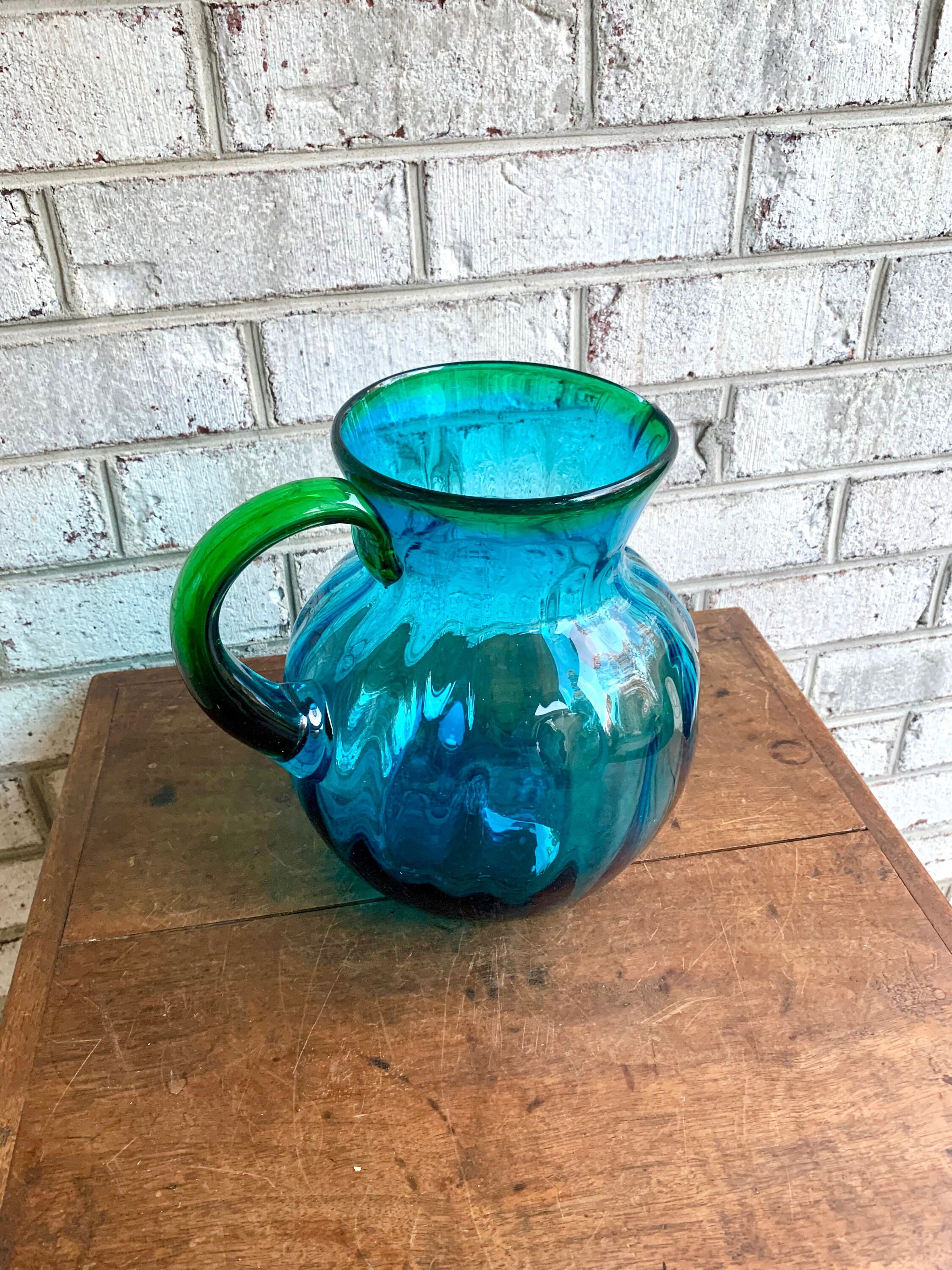 Manzano Garcia Sangria Pitcher, Blue with Colors