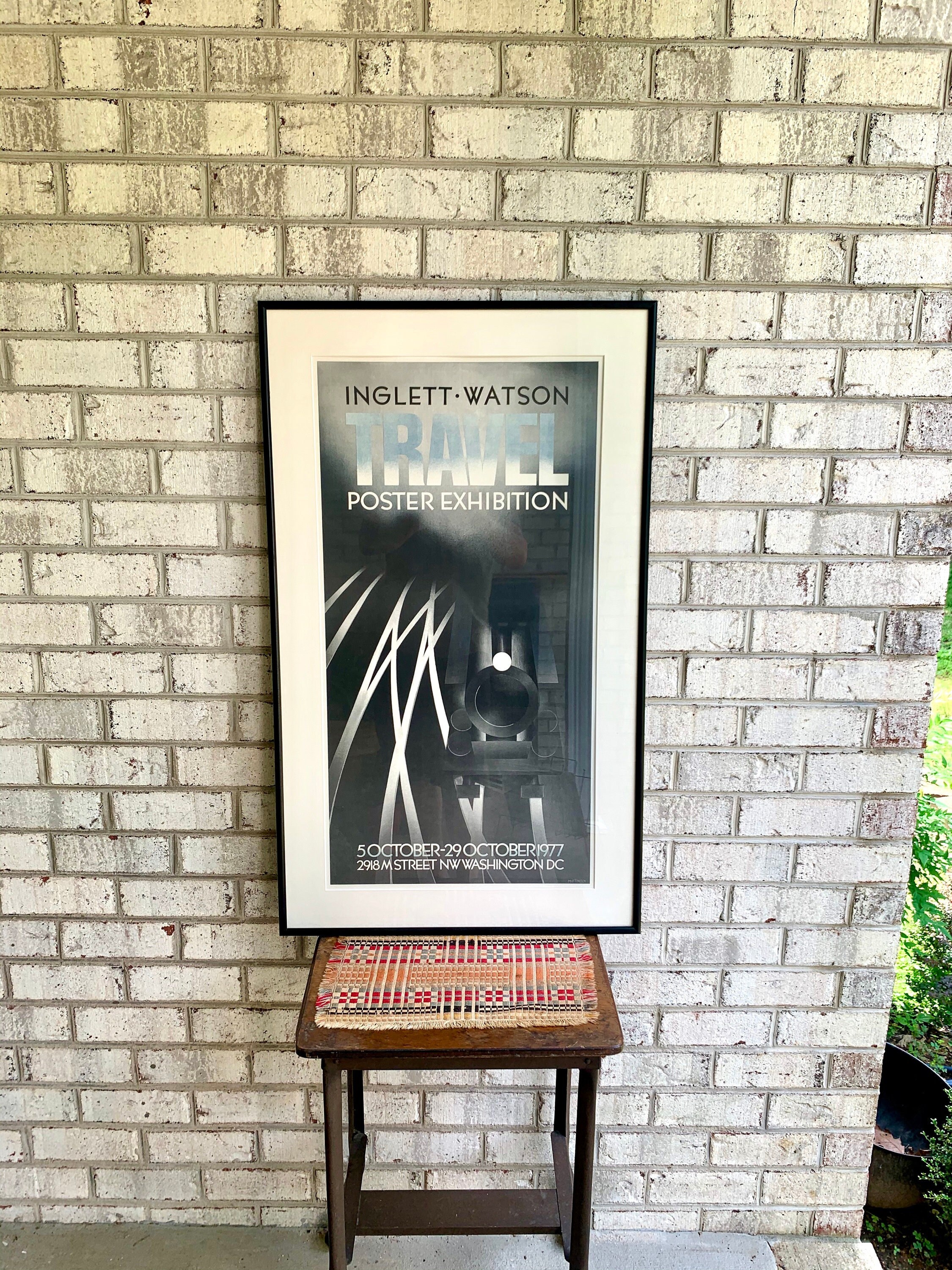 Vintage Framed Inglett Watson Travel Poster Exhibition | Framed and Matted Travel Lithograph | Mattingly Lithograph | Train Art