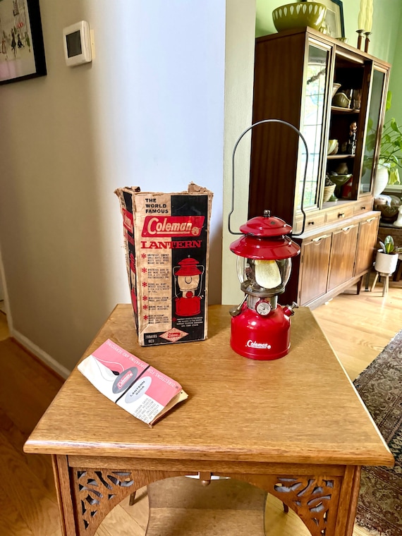 Vintage Coleman Model 200A Lantern With Striker and Orig