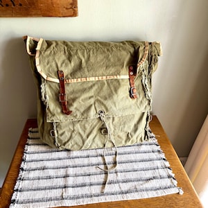 Vintage Pfadfinder Canvas Rucksack | YPJ Yucca Pack Canvas Tasche | Grüner Canvas-Packsack | Vintage Wandertasche | Alte BSA