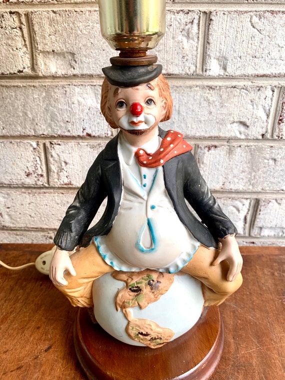 1980s Novelty Lamp Ceramic Clown Lamp Price Products Ceramic Lamp