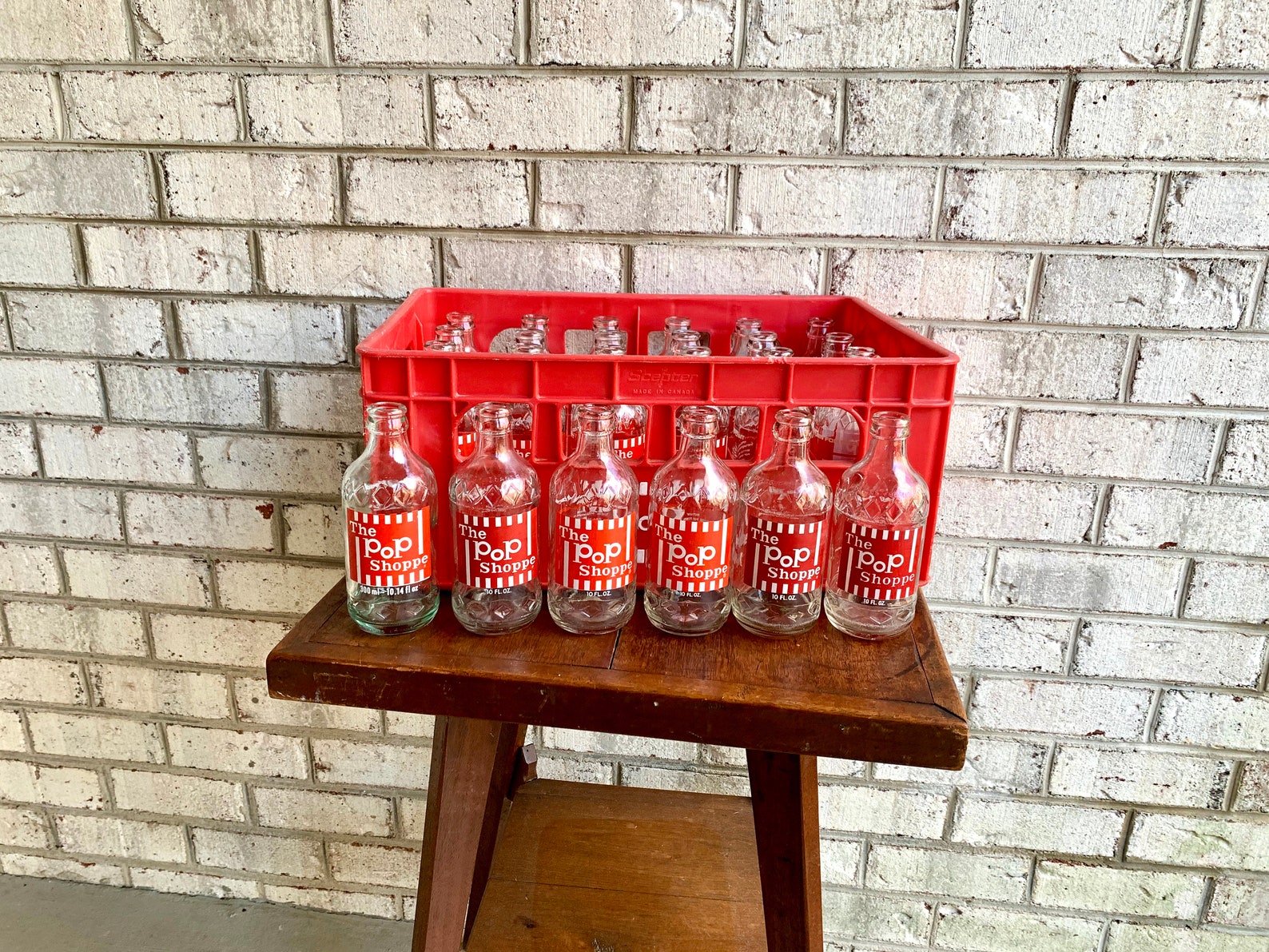 The Pop Shoppe Soda Crate and 24 Bottles Case of the Pop Etsy