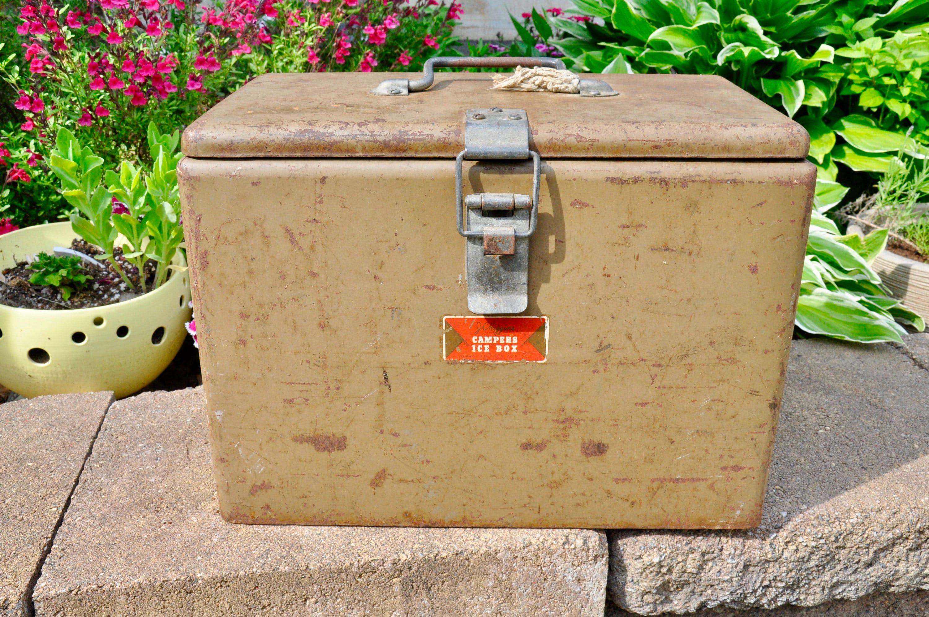 Vintage Camper Ice Box J.C. Higgins Metal Ice Box Etsy