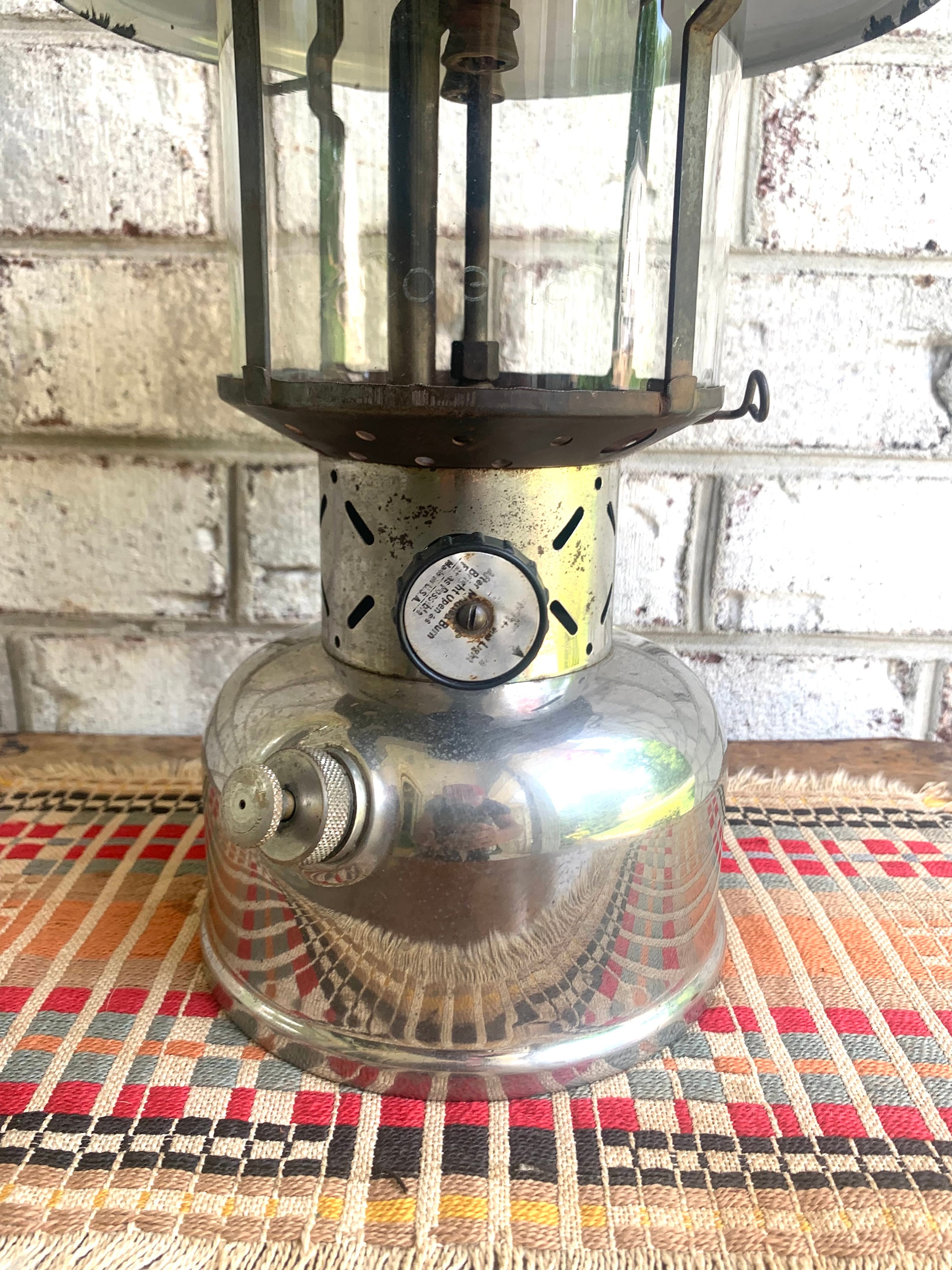 Vintage Coleman Model 228 Lantern| Coleman Nickel Plated Big Vintage Coleman Model 228 Lantern| Coleman Nickel Plated Big
