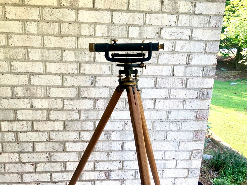 Vintage Surveyor’s Transit Level and Tripod Wood Tripod - Etsy