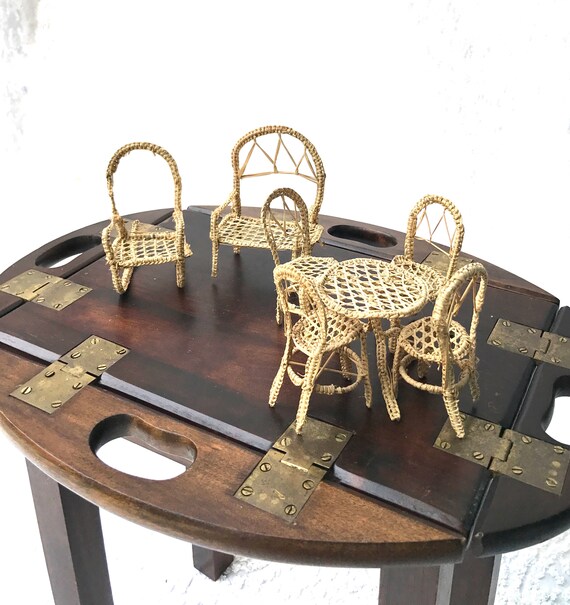 wicker dollhouse furniture