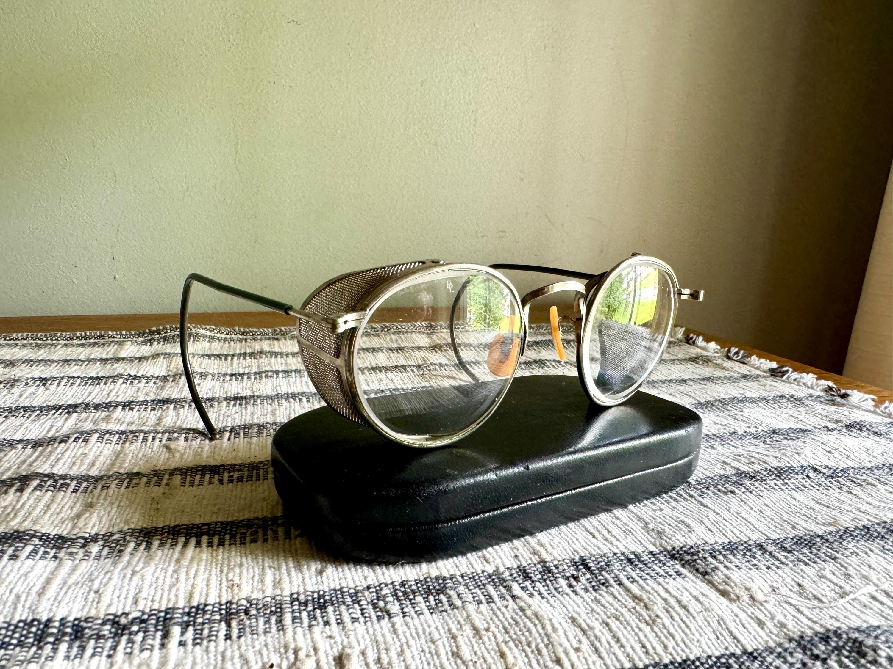50s B&L SAFETY BAUSCH LOMB サーモント ブロー B Vintage 1950's Bausch Lomb Safety Glasses Chocolate Brown