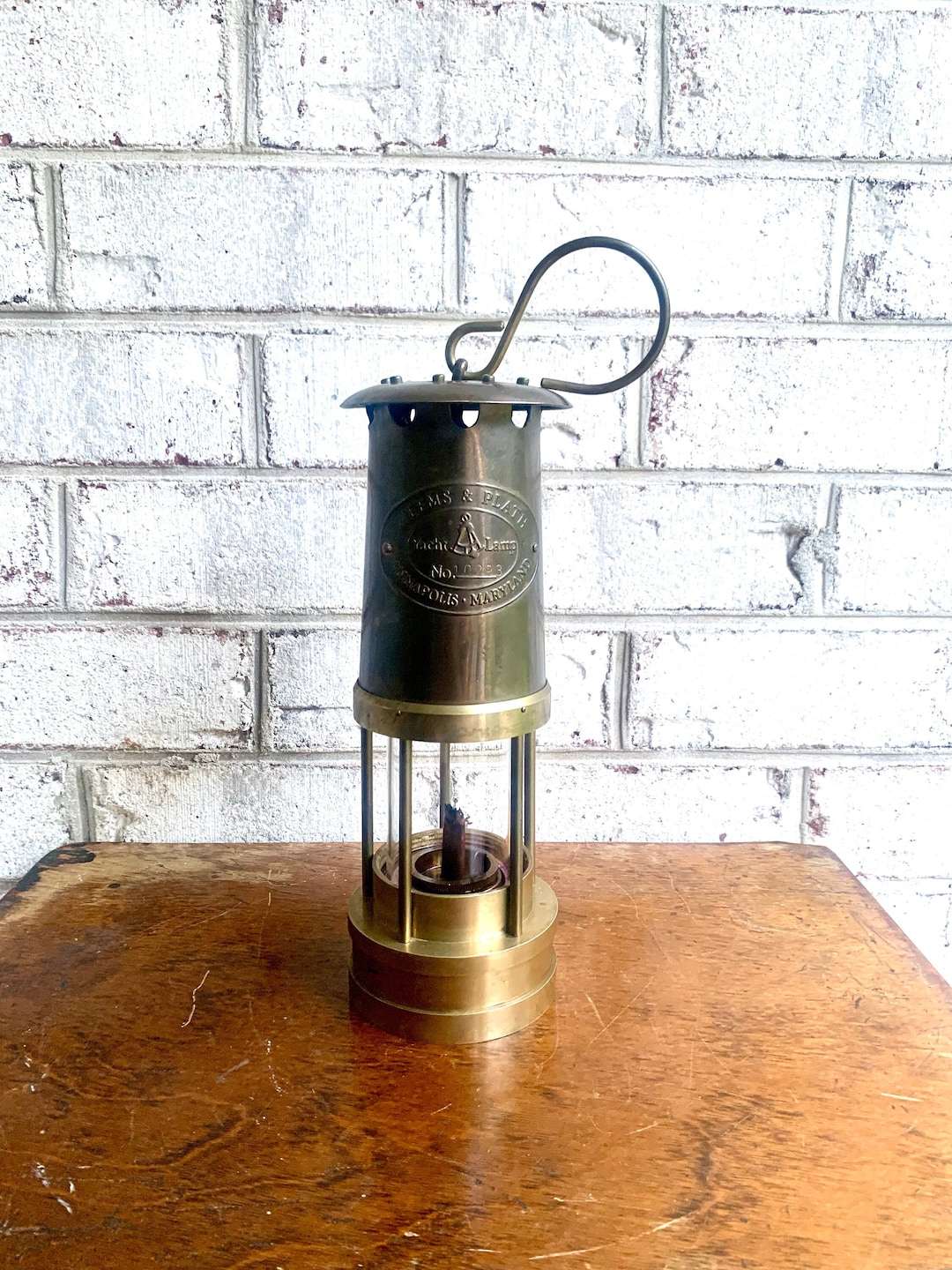 weems & plath oil yacht lamp brass