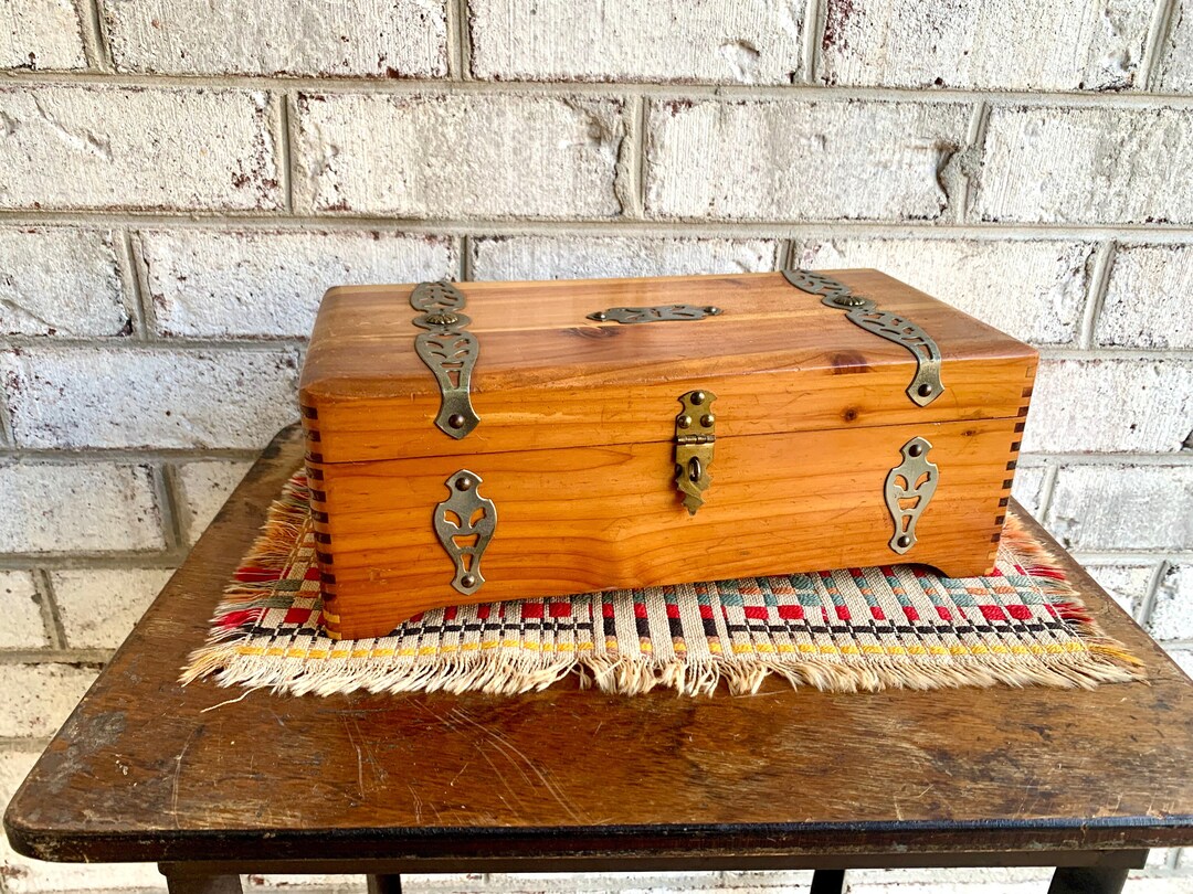 Vintage Mcgraw Box Co. Jewelry Box Vintage Wood Jewelry Box Wooden
