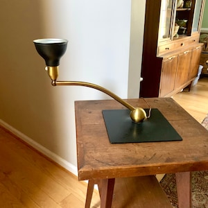 Vintage Brass Swing Arm Lamp | Unique Desk Lamp | Rotating Desk Lamp