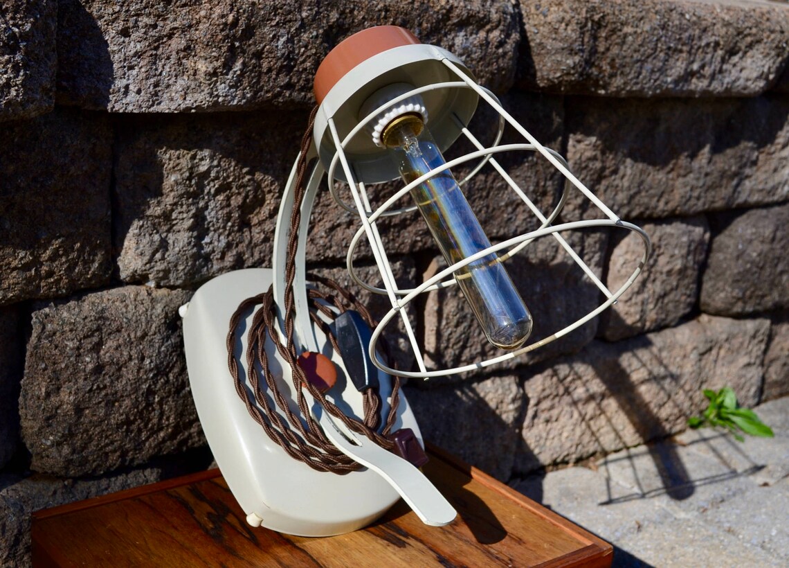 Repurpose Vintage Heat Lamp Mid Century Industrial Wall Etsy