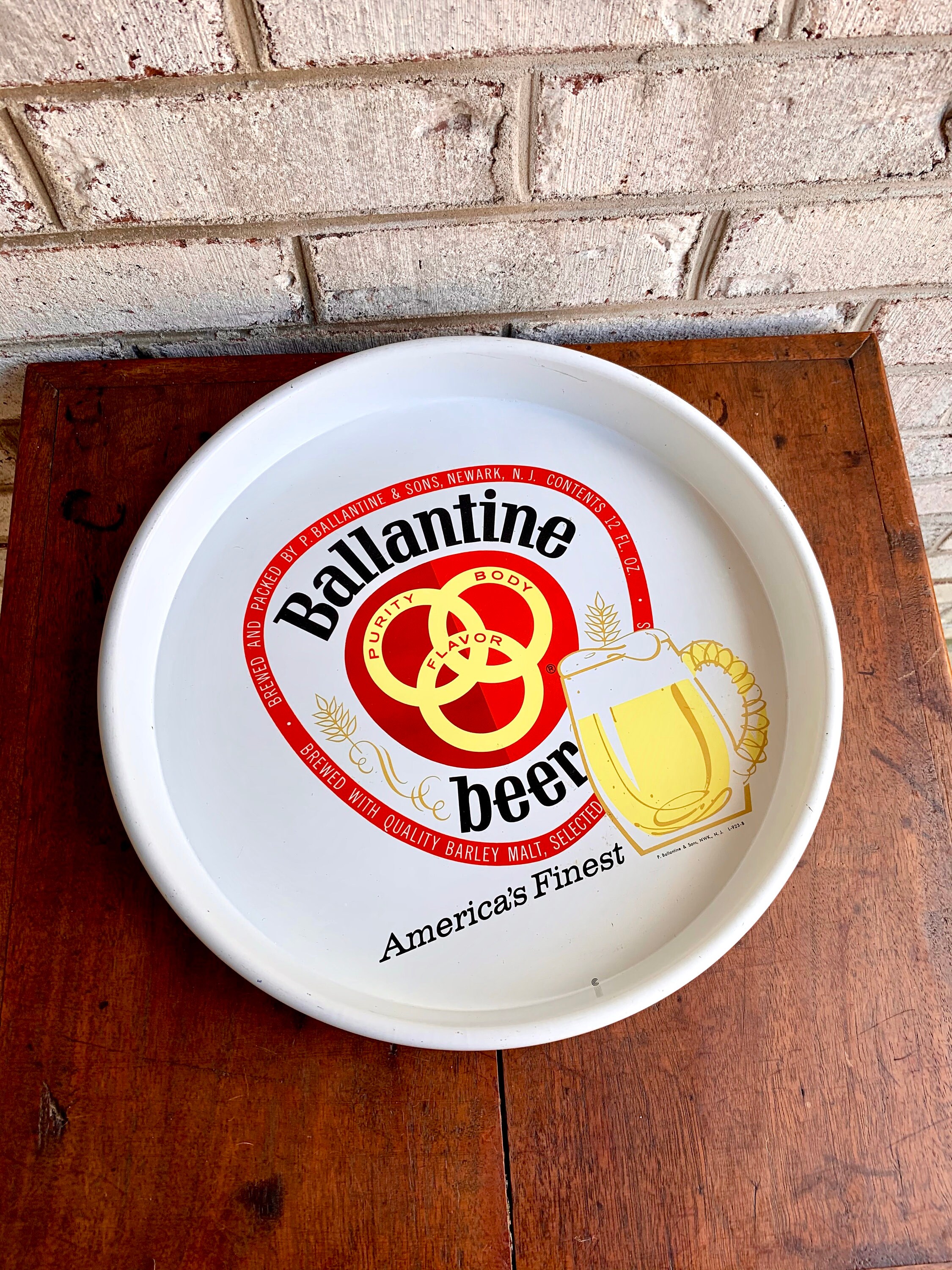 Vintage Ballantine Beer Serving Tray Vintage Bar Serving Etsy